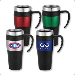 Stainless travel mugs with your logo